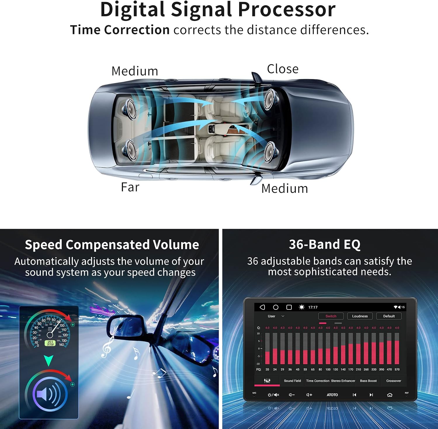 9inch atoto a6 pf android double din car stereo wireless carplay android auto wireless mirror link car gps in dash navigation dual bluetooth w