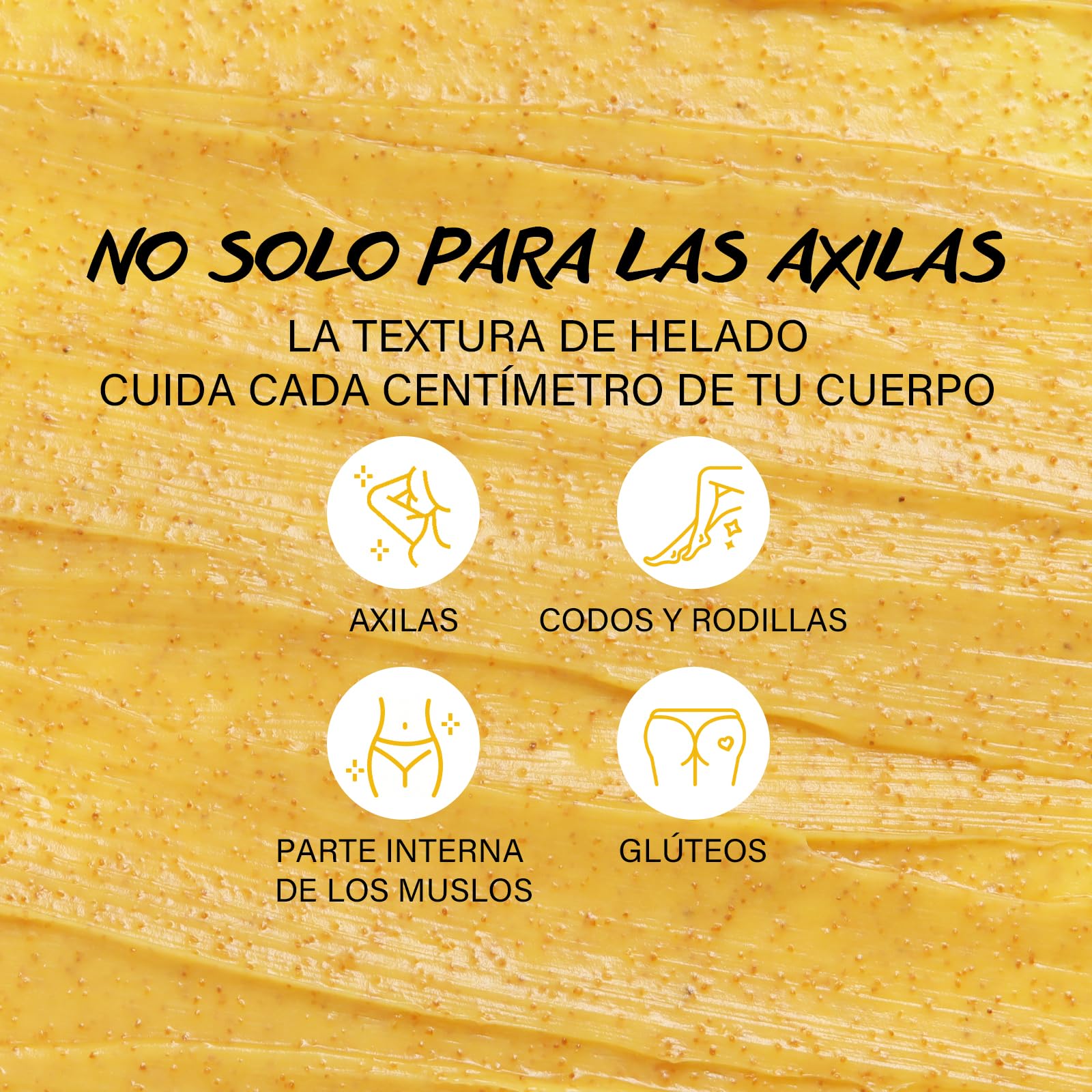 Exfoliante Desintoxicante para Axilas con Cúrcuma y Vitamina C, Eliminador Manchas Oscuras, Desodorante Corporal Unificador de Tono