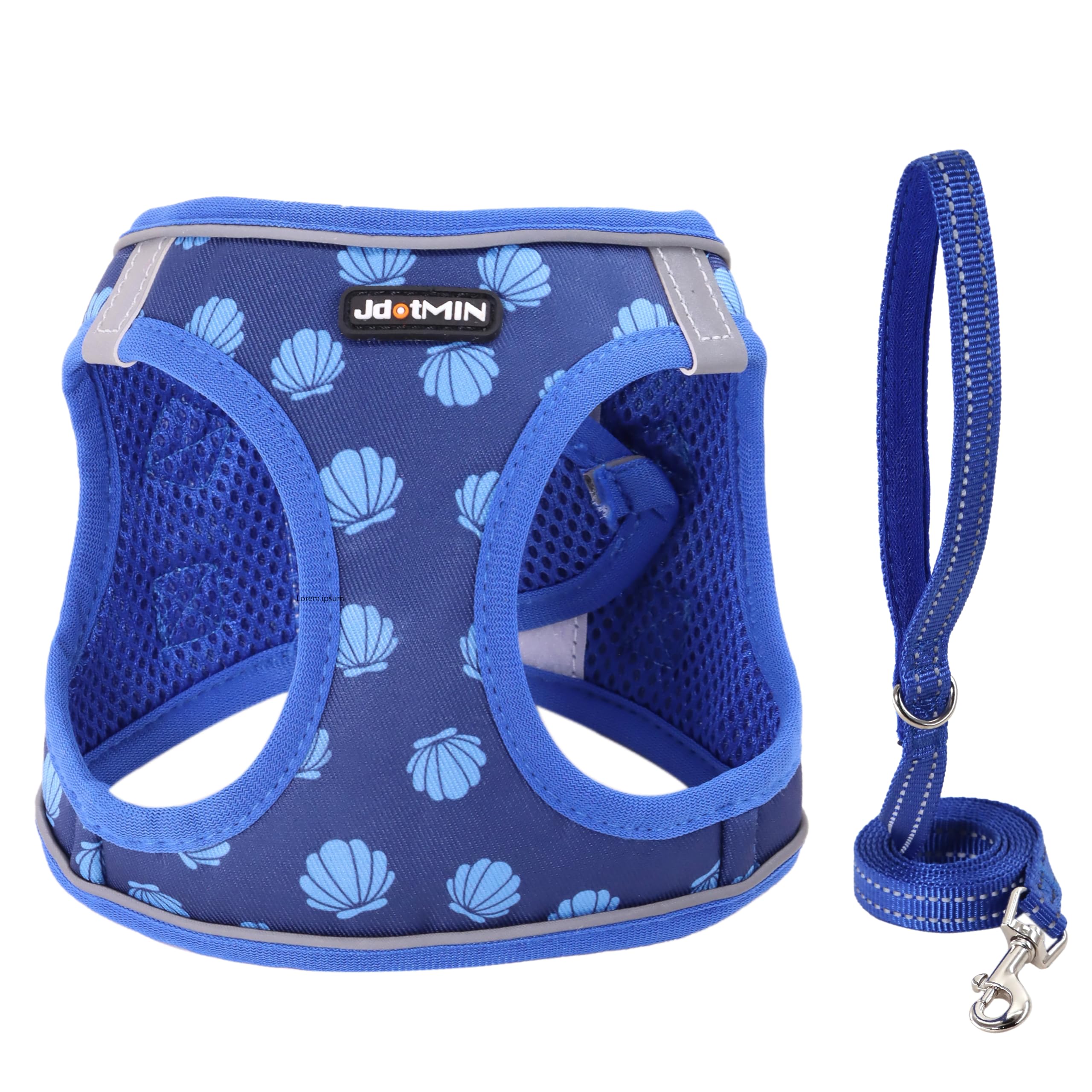 JdotMIN Plaid Dog Harness and Leash Set, Extra-Small/Small to Medium Dog and Cat Vest Harness No Pull, Escape Proof