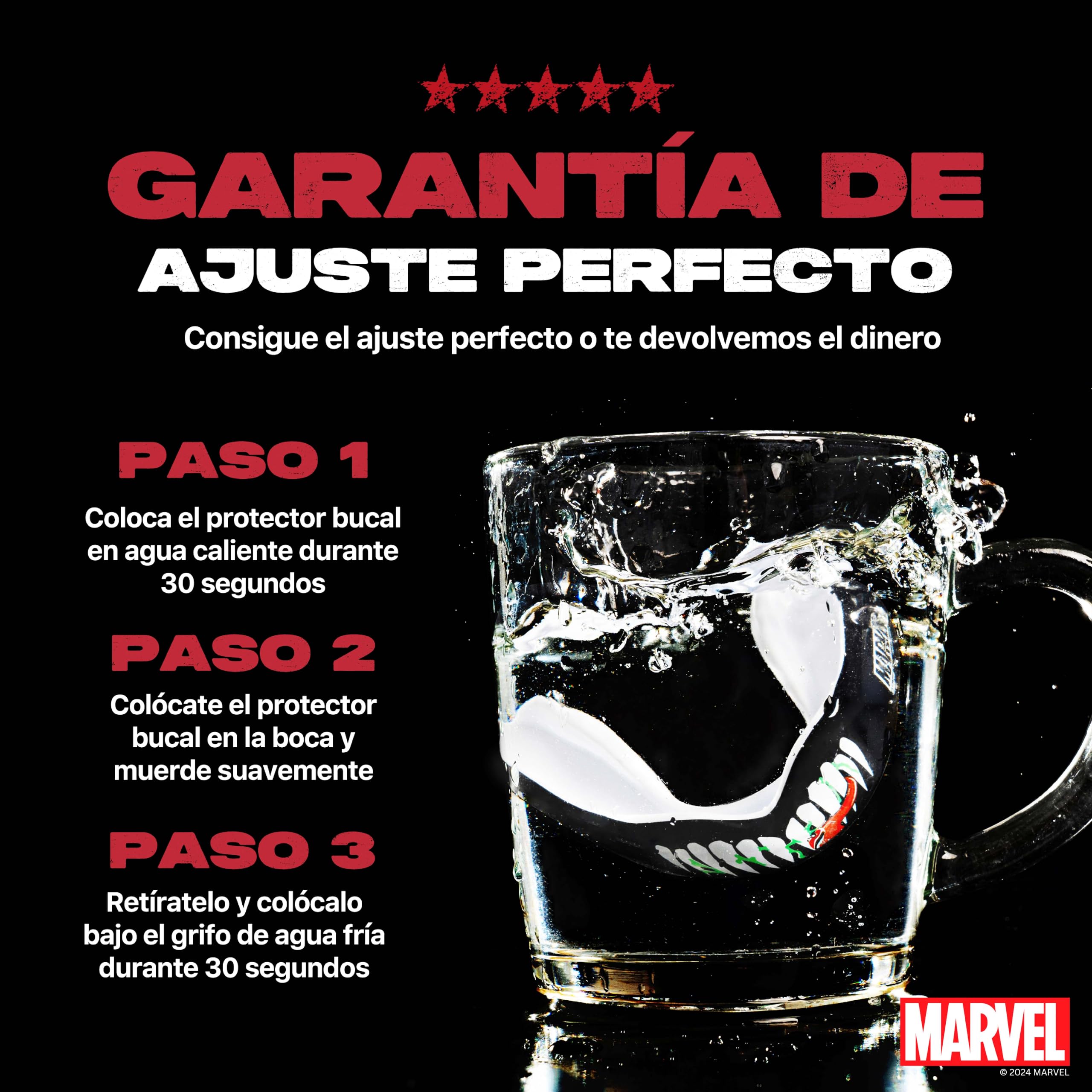 Marvel Venom Protector bucal adultos y niños para todos los deportes de contacto, incluidos rugby, MMA, artes marciales de kickboxing, judo, hockey y boxeo