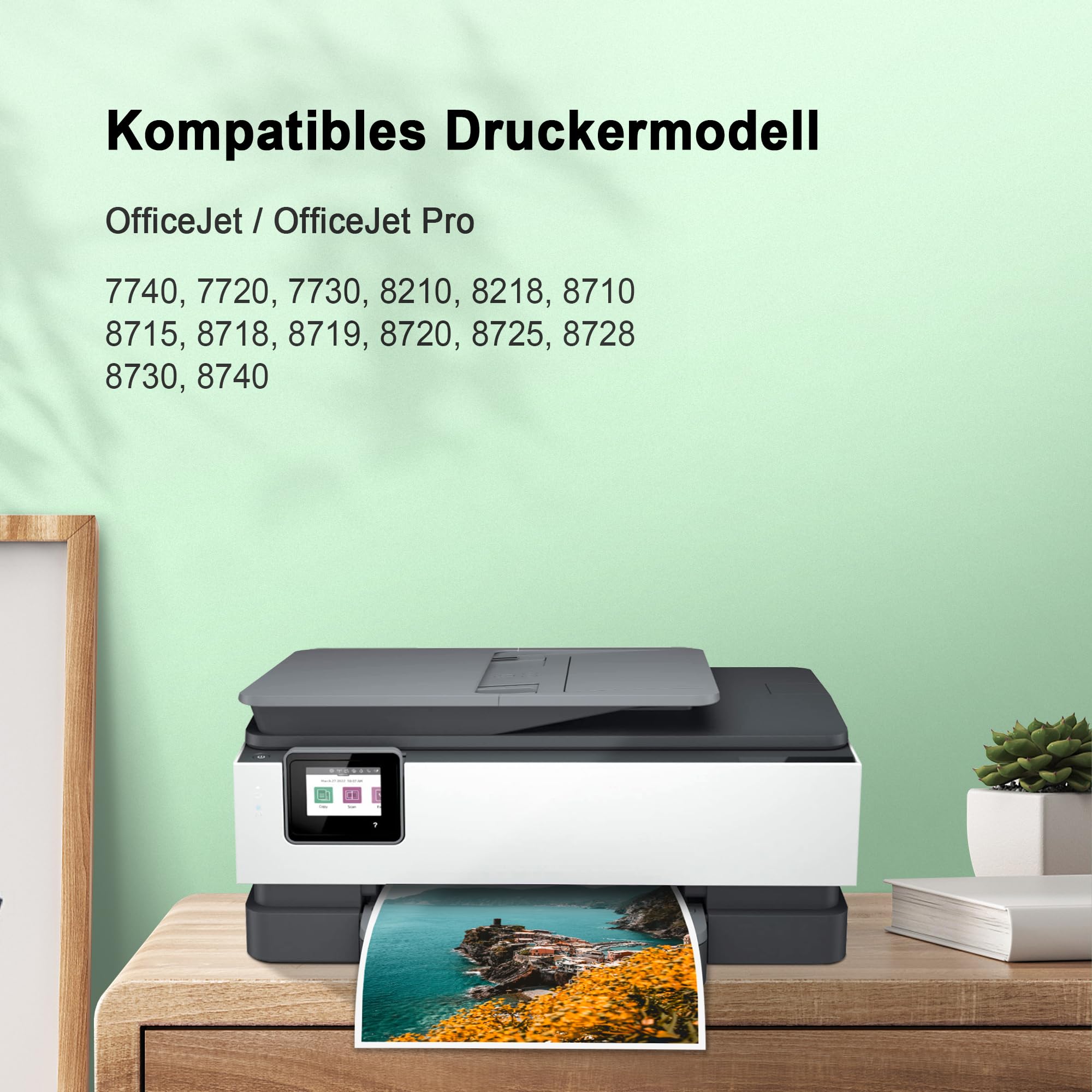 953 XL Druckerpatronen Kompatibel Für HP – 4er Multipack (Schwarz, Cyan, Magenta, Gelb), Für OfficeJet Pro 8710, 8720, 8210 Uvm.