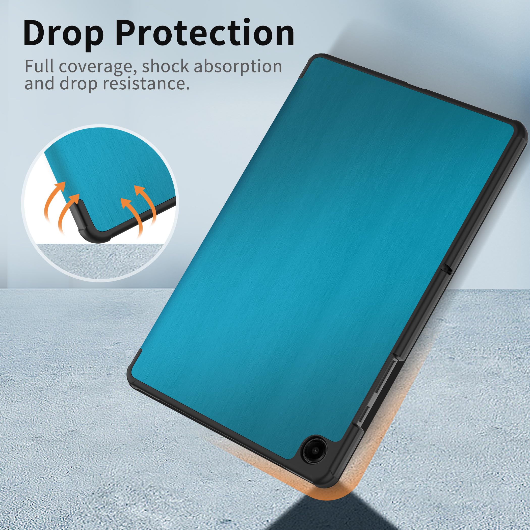 EasyAcc Custodia Cover Compatibile con Samsung Galaxy Tab A9+ / A9 Plus 11 Pollici 2023 SM-X210/ X215/ X216 Tablet, Blu Pavone