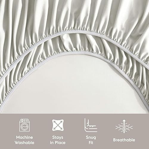 Miniatura 7 de Nestl - Juego de sábanas. Juego de sábanas 1800 con bolsillo profundo  Sábanas de microfibra de doble cepillado lujosas de hotel  Sábana de colchón