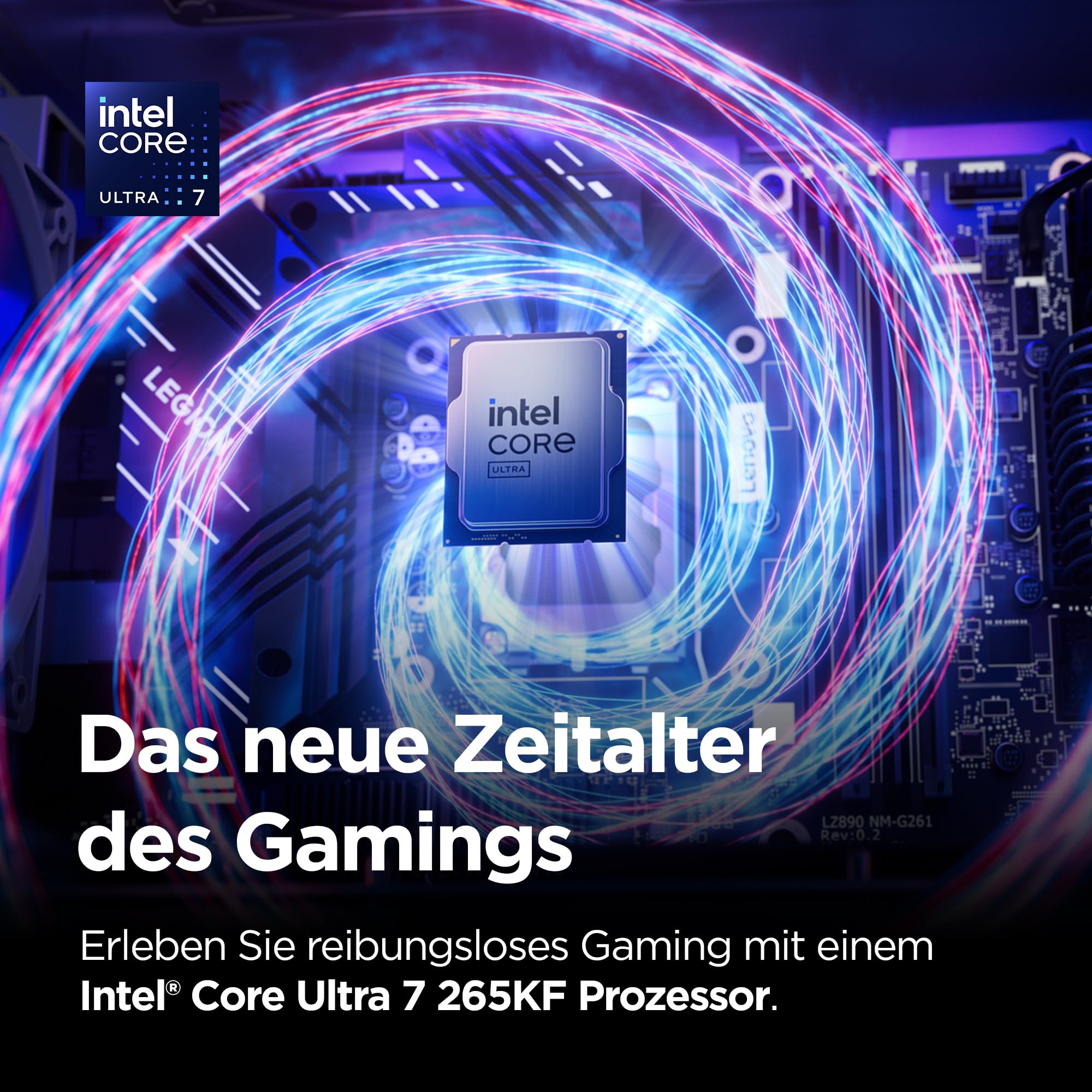 Lenovo Legion Tower 5i Gaming AI Desktop-PC | NVIDIA GeForce RTX 5070 | Intel Core Ultra 7 265KF | 32GB RAM | 2TB SSD | Win11 | Eclipse Black | Transparente Abdeckung | 30L | 3 Monate GamePass