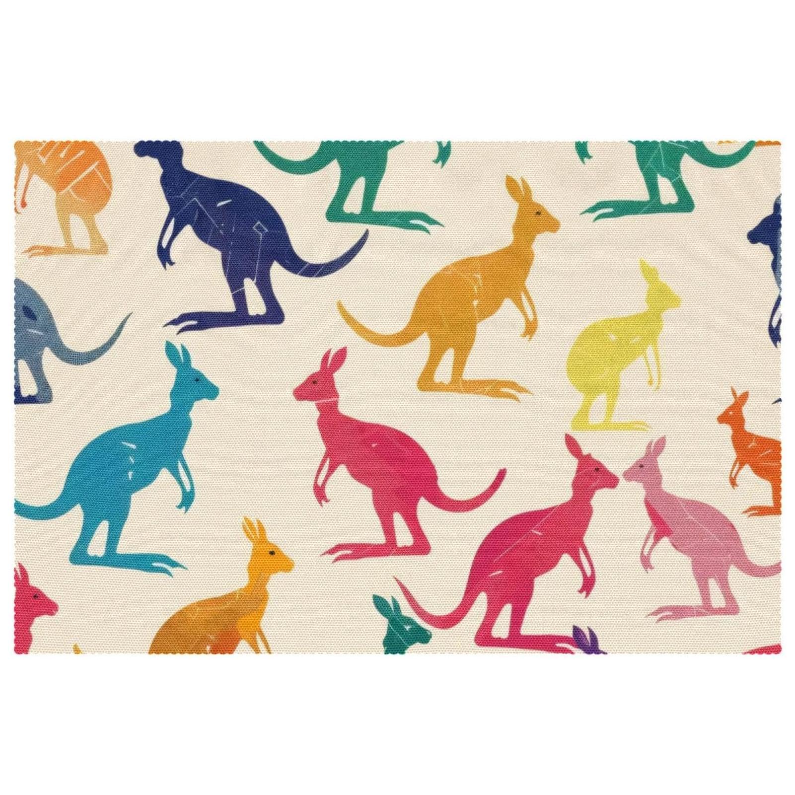 Sets de table kangourou lot de 6 lavables 30x45 cm pour salle à manger