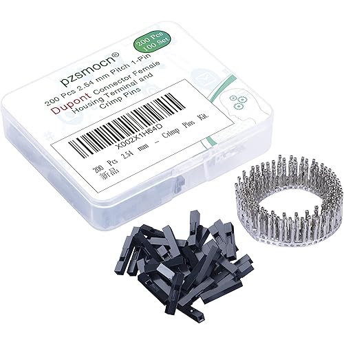 100 Sets Dupont 2.54 mm Pitch 1-Pin Female Adapter Cable Connector Accessories. 200 Pieces 2.54 mm Pitch Dupont 1-Pin Adapter Connector Female Housing Socket Terminal, Crimp Pins Kit.