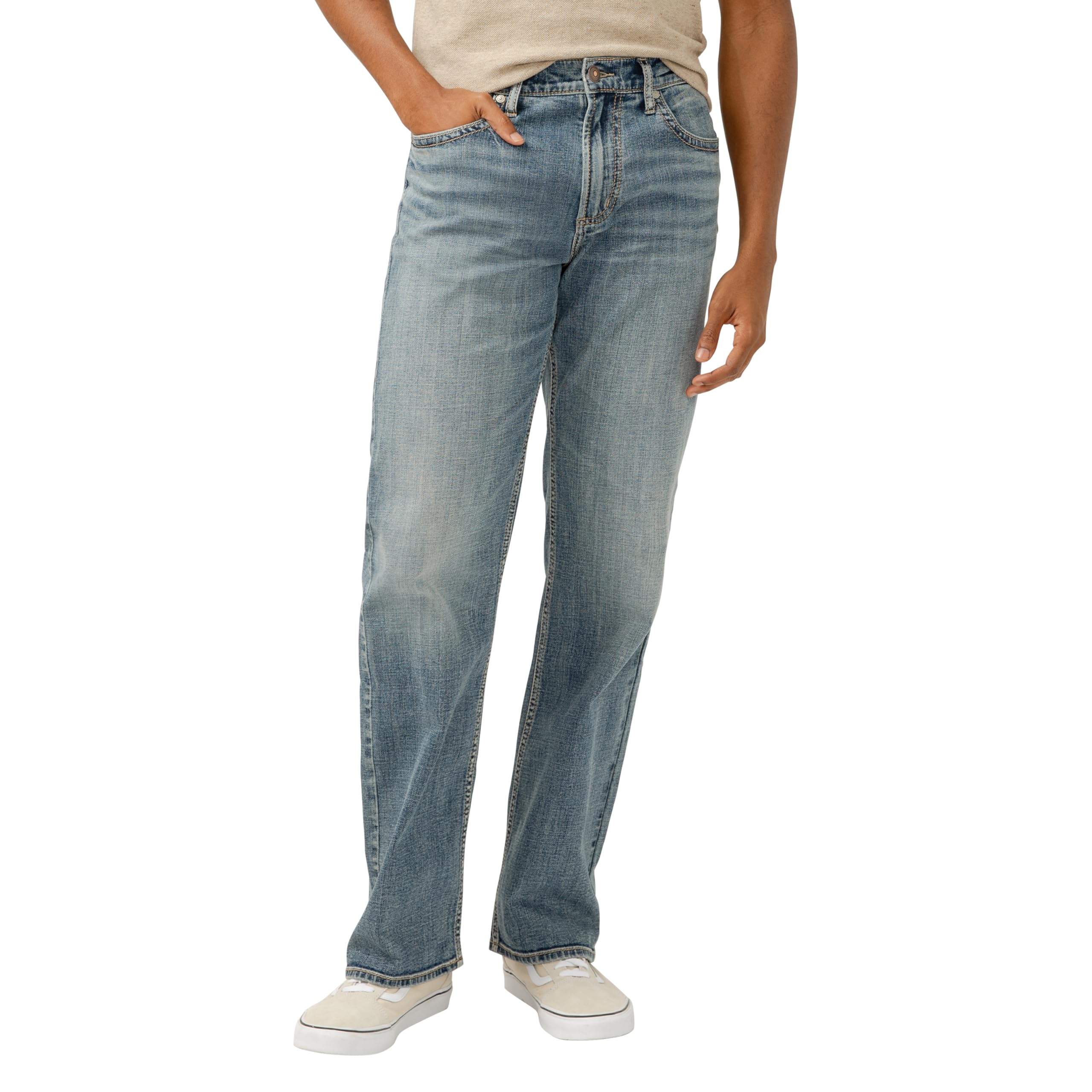 Silver Jeans Co. Men's Zac Relaxed Fit Straight Leg Jeans