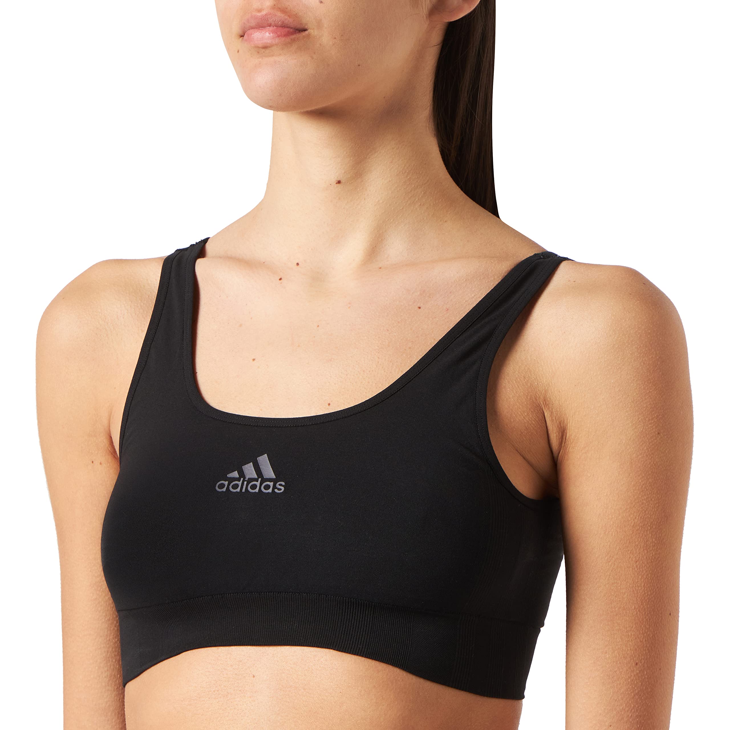adidas LG Scoop Lounge Bra Bustino, Opaco, Nero, XXL Donna