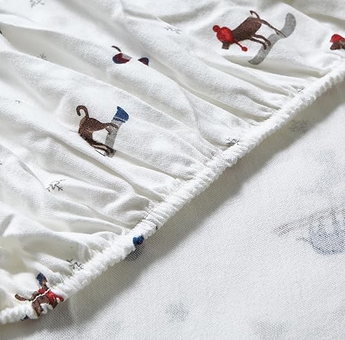 Vista 113 de Eddie Bauer - Full Sheets, Cotton Flannel Bedding Set, Brushed For Extra Softness, Cozy Home Decor (Dog Friends, Full)