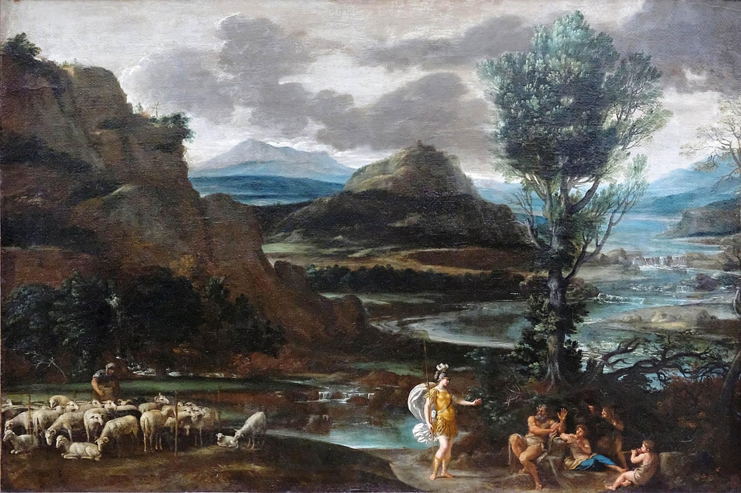 POSTERIIk Famous Print Pop Art Wall Art Graffiti Erminia Among the Shepherds by Domenichino Art Prints for Home Decor 60x90cm