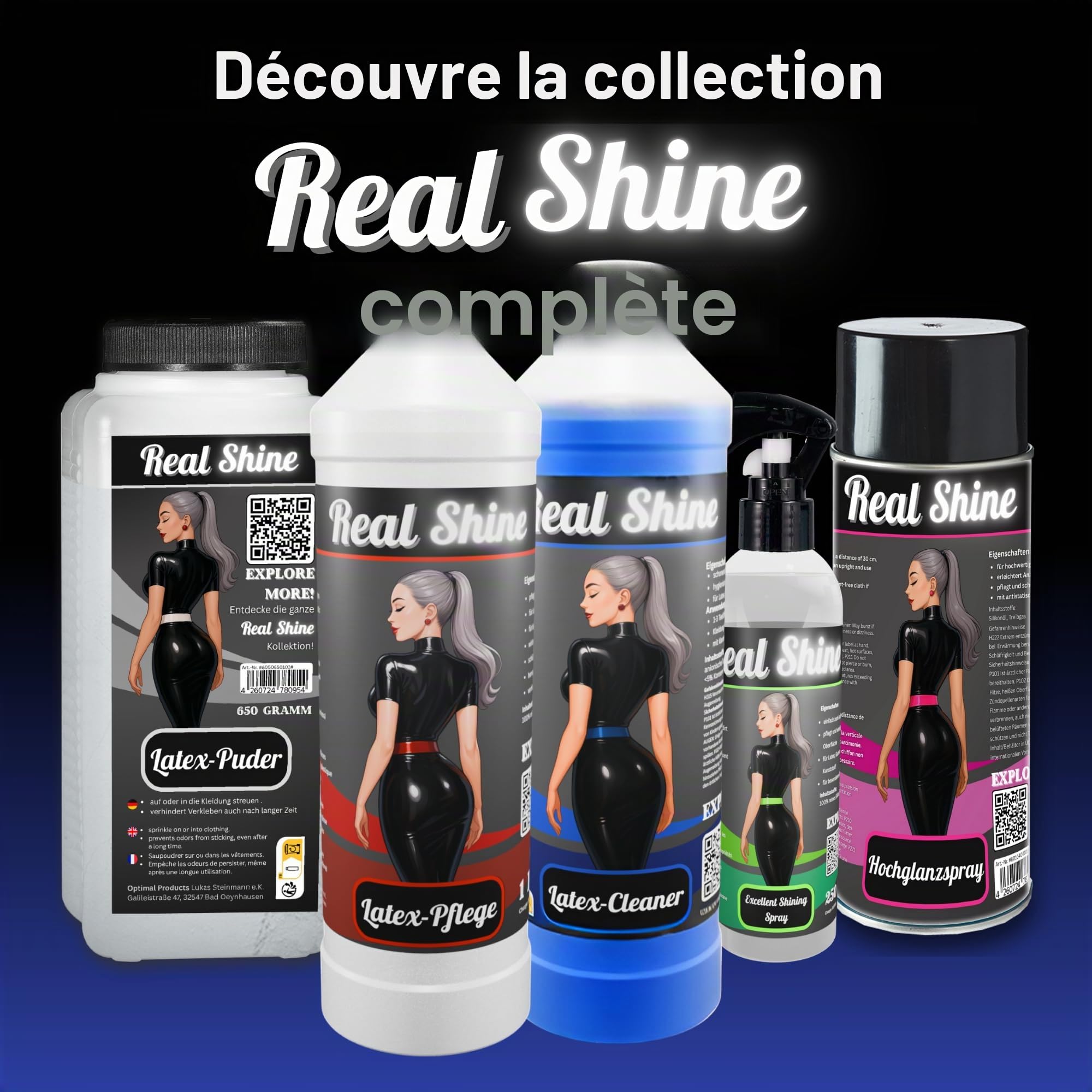 Optimal Products Special Latex Lessive 1 l pour vêtements en latex I Nettoyant inodore végétalien I Convient aussi au caoutchouc