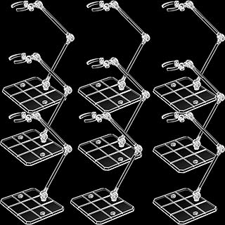 Jetec 9 Pieces Action Figure Display Holder Base Clear Action Figure Display Stand Doll Model Support Stand Action Figures Doll Display Holder Compatible with HG RG SD SHF 1/144 Toy