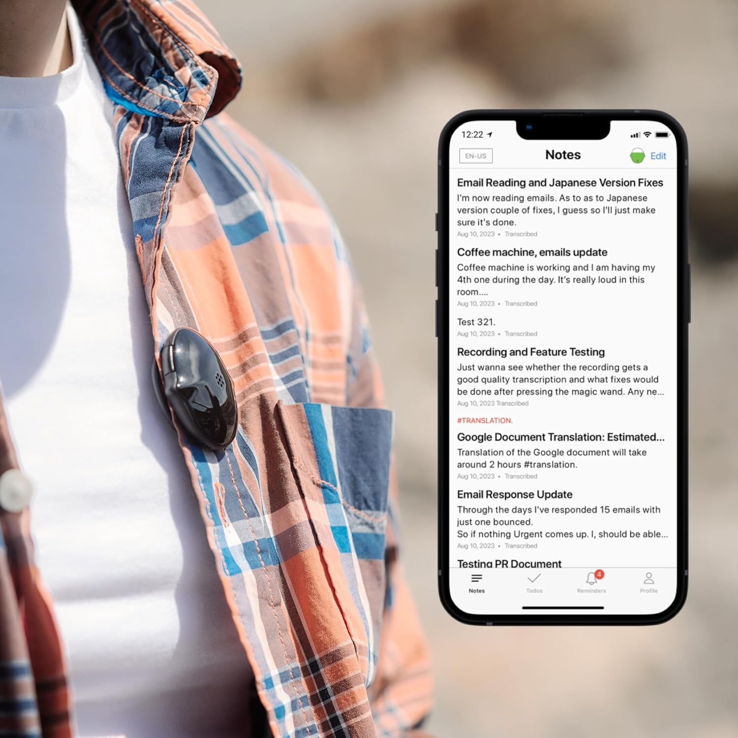 Scripter Voice Recorder with Smart AI – Personal Note-Taking Device – Compatible with iOS and Android – Helps You Remember Your Thoughts, Tasks and Todo Items for Increased Productivity