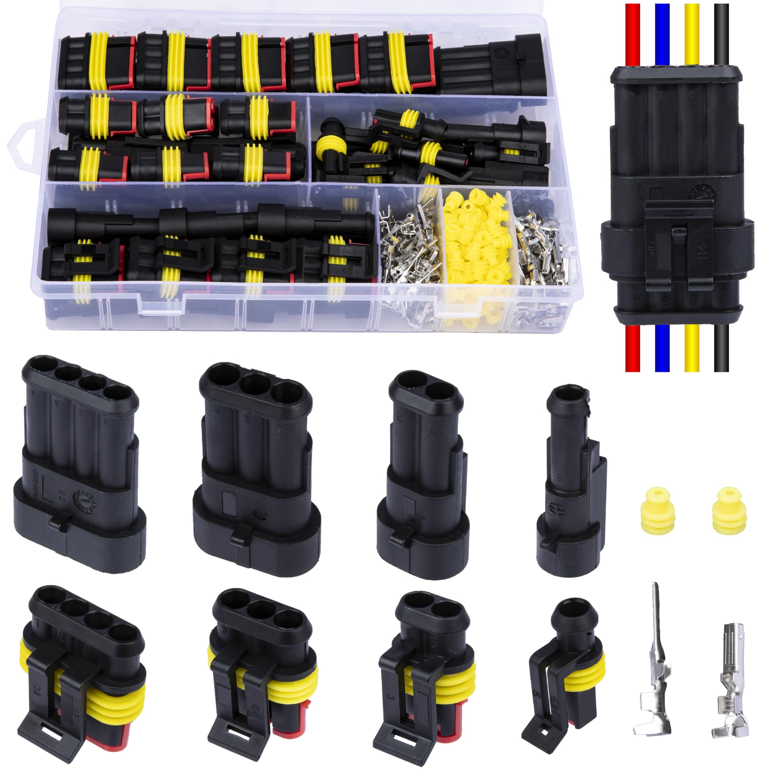Photo 1 of 352 PCS Waterproof Car Electrical Connector Terminals, Wire Connector Plug