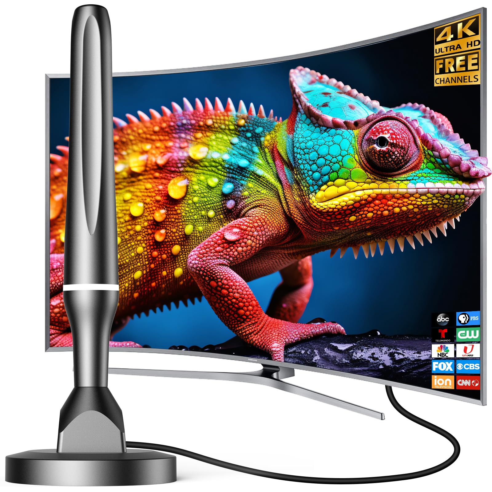 2026 TV Antenna Indoor,Antenna for Smart TV for Long Range Reception and All Smart/Old TVs,HD Digital Antenna with Signal Booster for Local Channels,