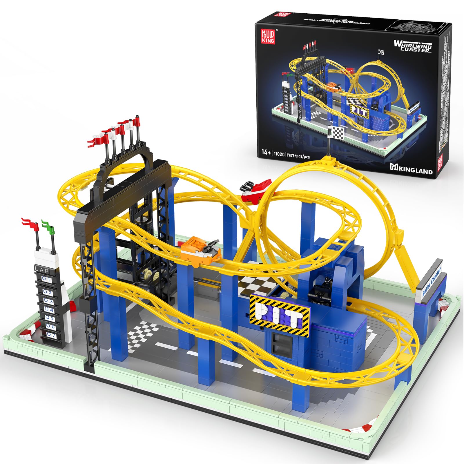 Mould King Roller Coaster Building Blocks Set 11020 (1707PCS)