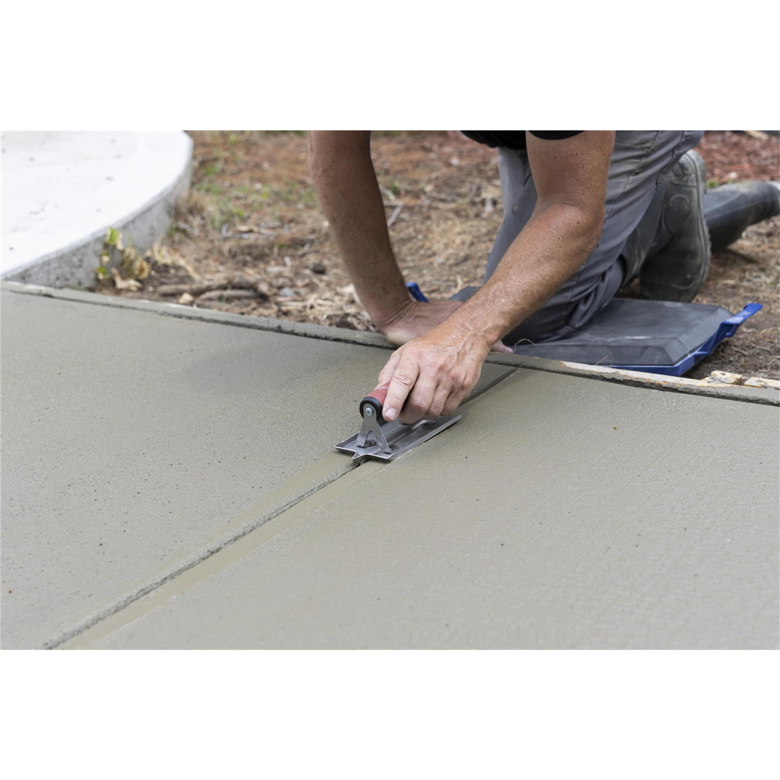 Groover Marshalltown - R 6 mm, L 13 mm, P 13 mm con impugnatura Durasoft, in acciaio inossidabile, utensili per pavimenti e calcestruzzo, dimensioni: 152x76 mm