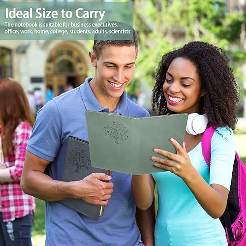 Miniatura 5 de Xinnun Juego de 6 diarios de cuero para mujeres y hombres, regalos de Navidad para empleados, compañeros de trabajo, cuadernos de escritura de tapa