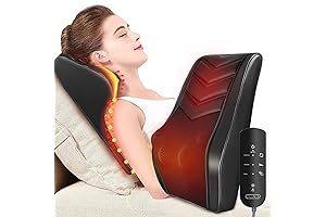 Luxfit Neck Massager: 3D Kneading, Heat Therapy Pain Relief