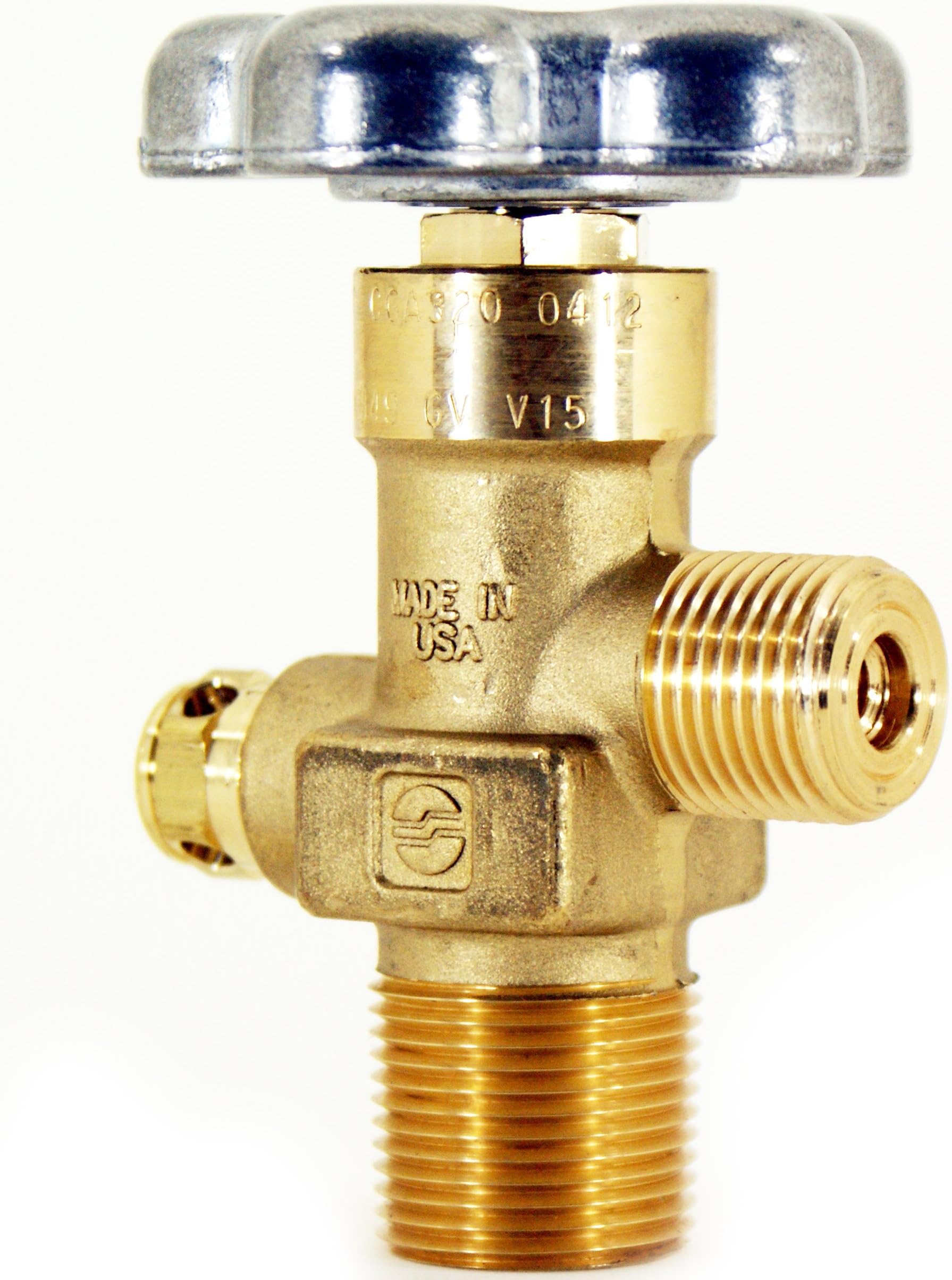 Sherwood Global Valve | Brass Material | GV O - Ring Style | Tapered Thread | for Carbon Dioxide Service | 3/4" NGT Over-Sized Inlet | 4000 PSI Type CG-1 PRD | Alloy Hand-Wheel | Long Serving Life