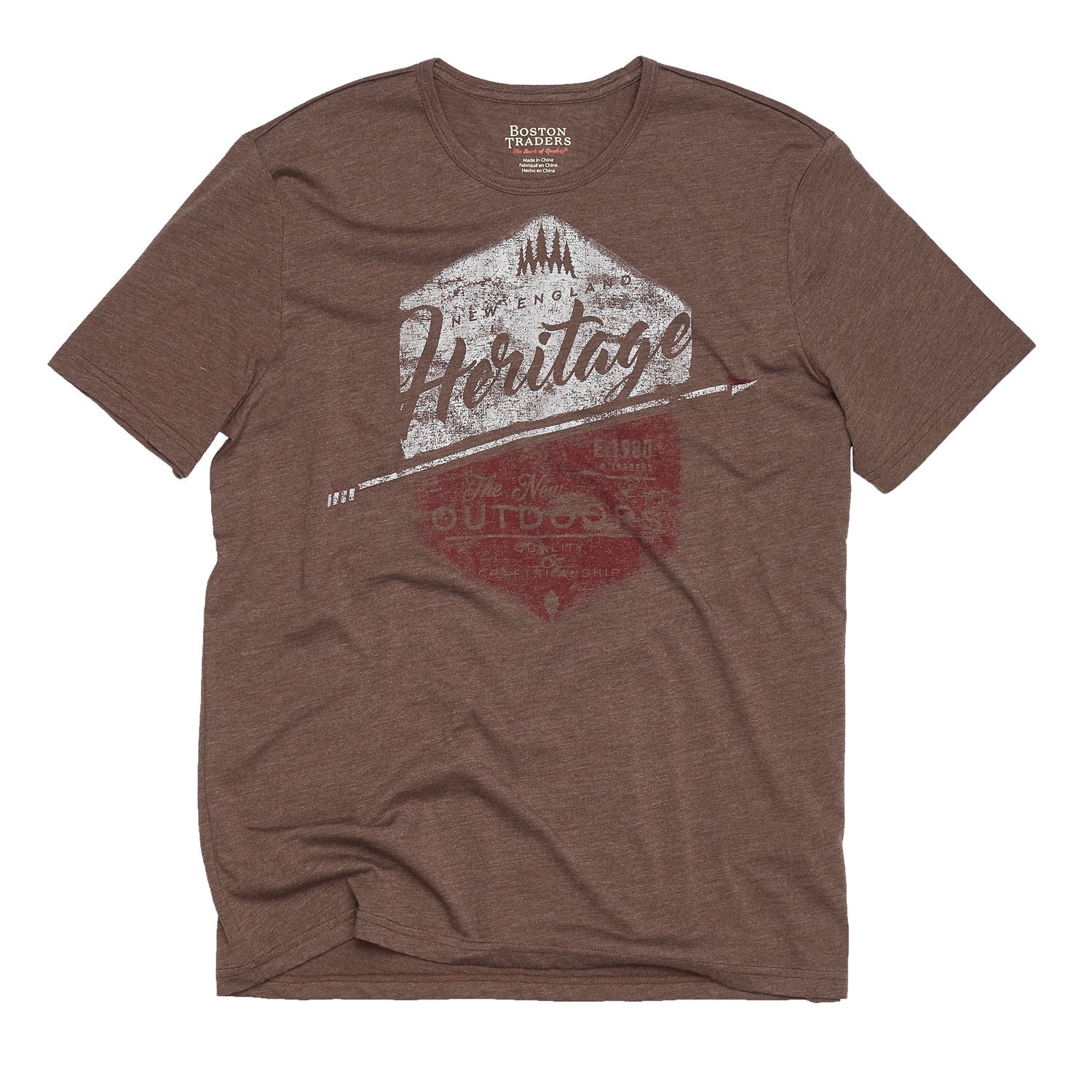 Boston Traders Mens' Outdoor Vintage Graphic Tee Shirt