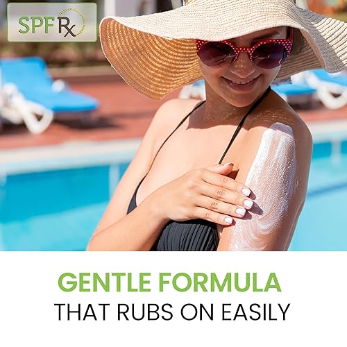 Miniatura 5 de Protector solar natural SPF 50 con óxido de zinc y dióxido de titanio, sin químicos, hecho con minerales, 32 onza