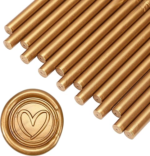 Yoption 15 varillas de cera para sellar con pistola de pegamento, ideal para invitaciones de boda, tarjetas, sobres (rosa)