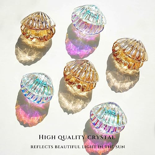 Miniatura 5 de H&D HYALINE & DORA Figura de concha de cristal de conchas marinas, regalos para mujeres, colección de esculturas de concha de vidrio hecha a mano