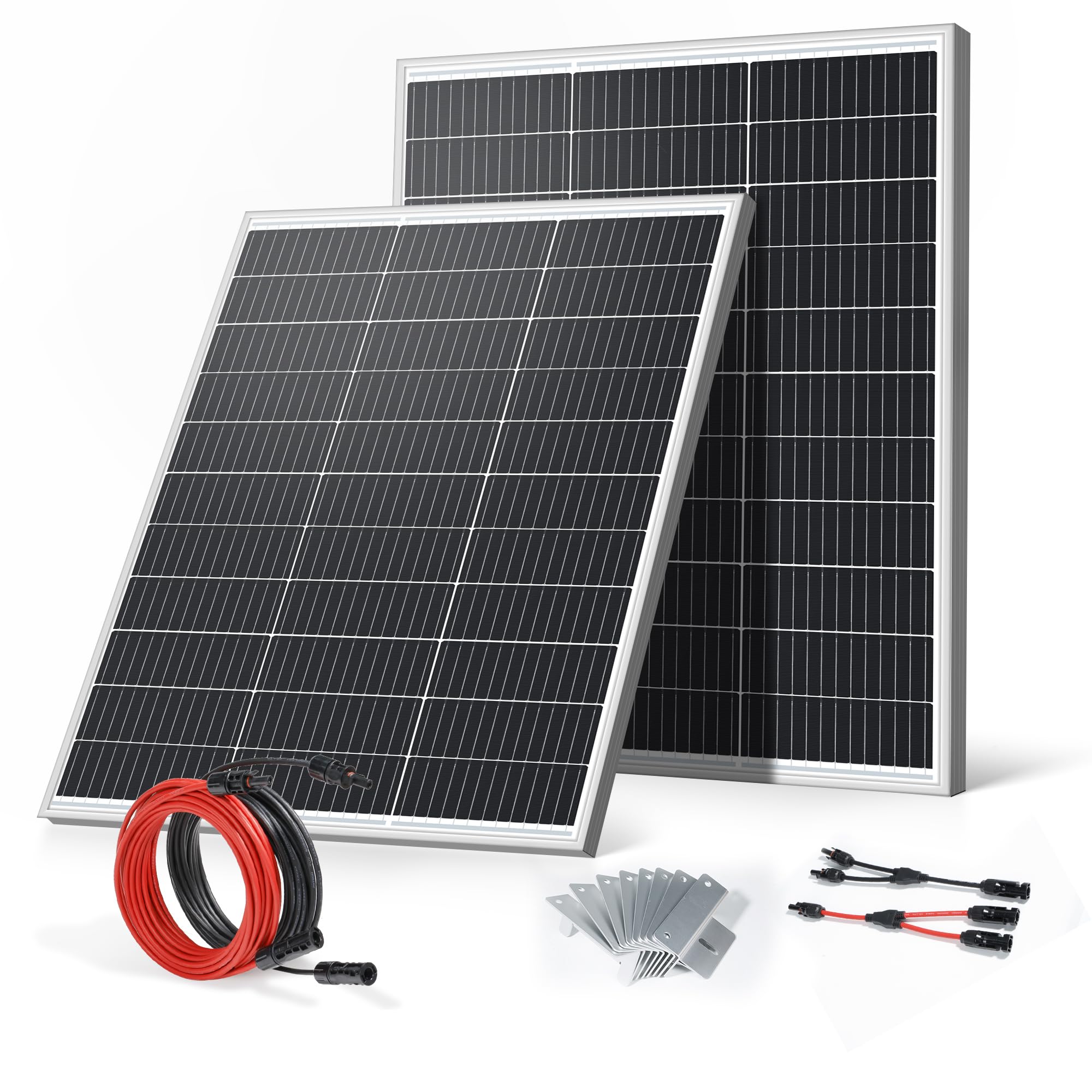 ソーラーパネル 200w =100w×2枚 MC4コネクタ付属 単結晶シリコン Amazon.co.jp: LVYUAN ソーラーパネル 200W 100W×2枚セット 接続