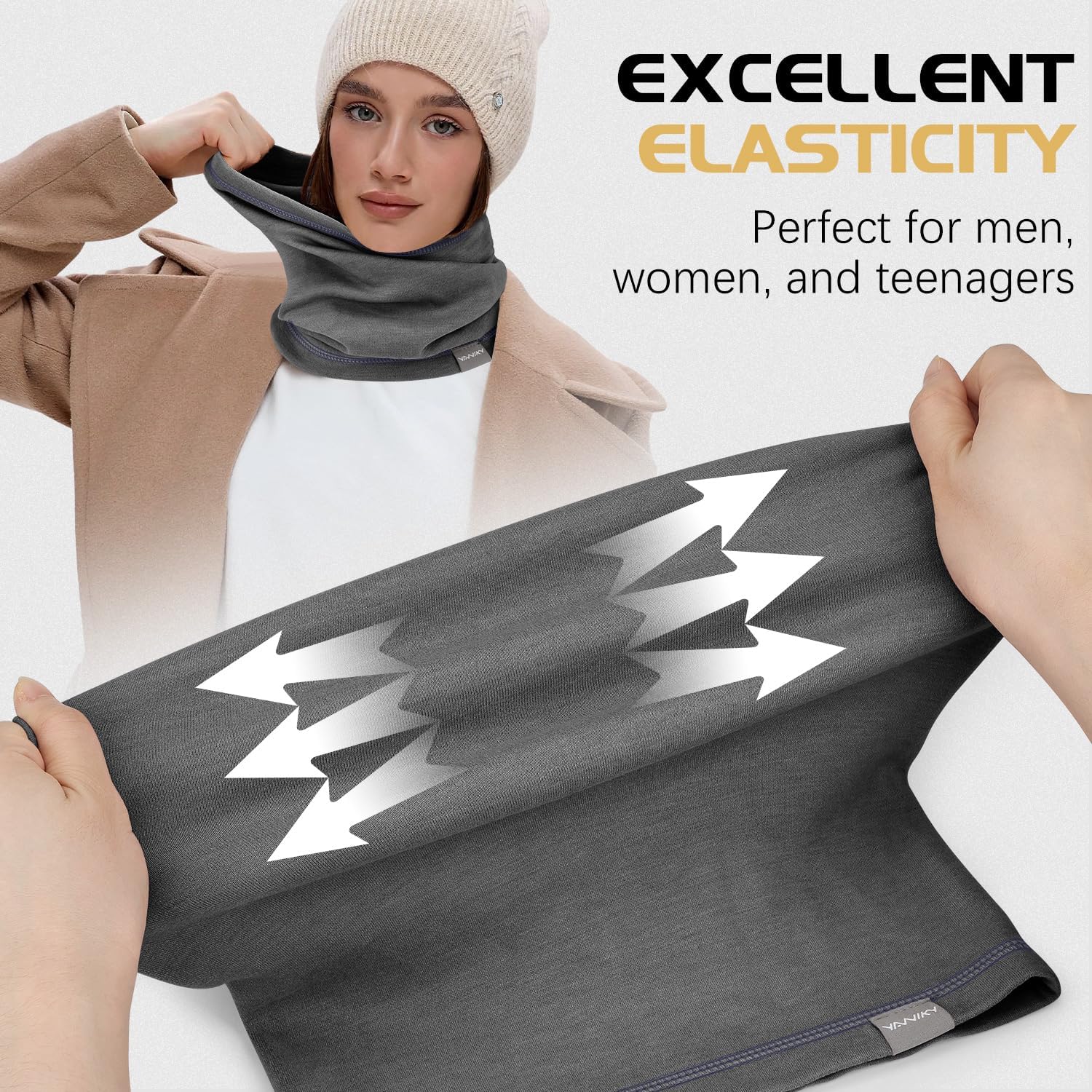 Neck Gaiter Winter Neck Warmer for Men & Women Windproof Face Mask for Cold Weather Breathable Ski Face Cover Scarf - Image 4