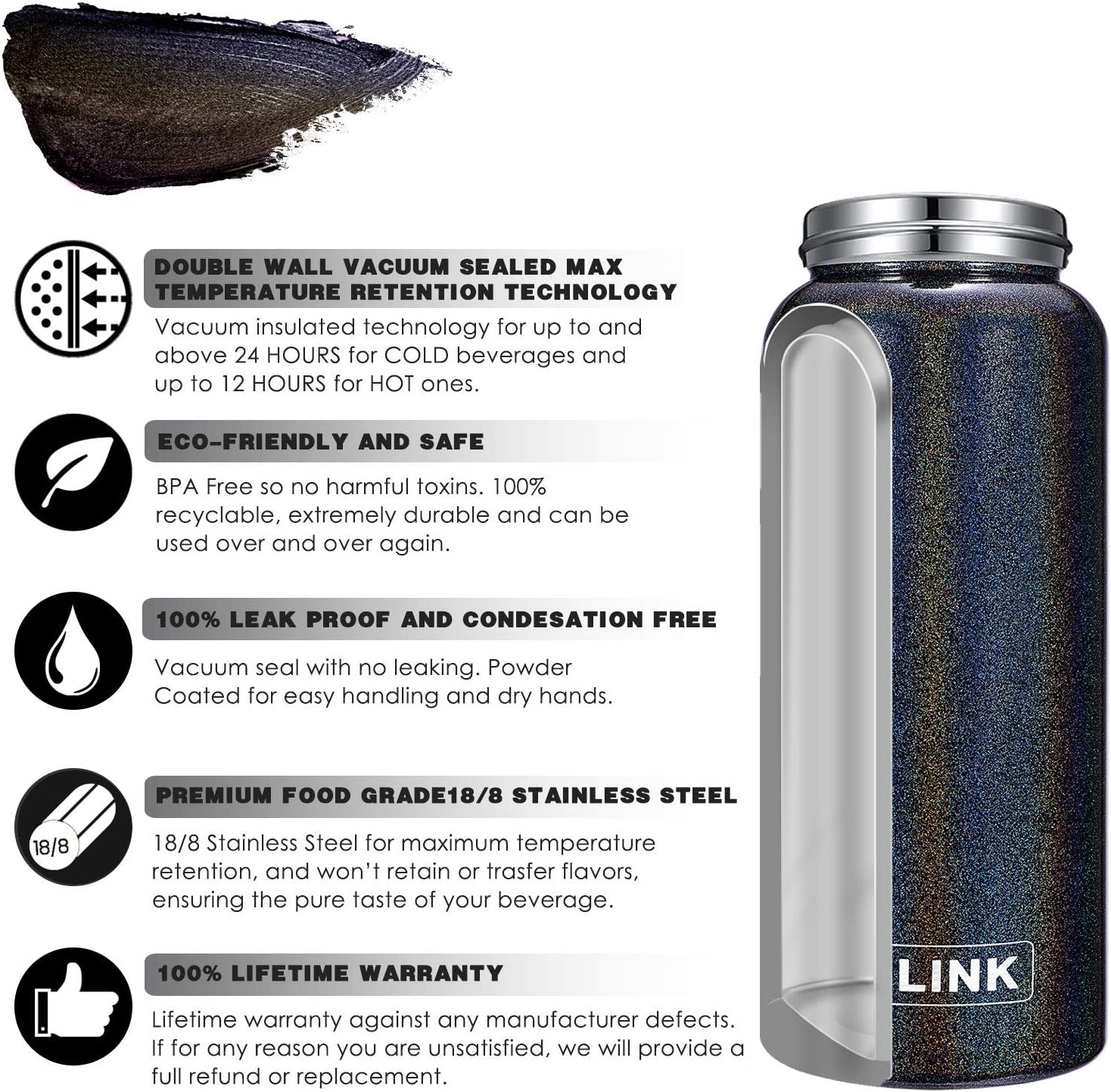 Stainless Steel Water Bottle Straw Image