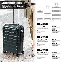 Amazon.com | Coolife Luggage 3 Piece Set Suitcase Spinner ABS+PC