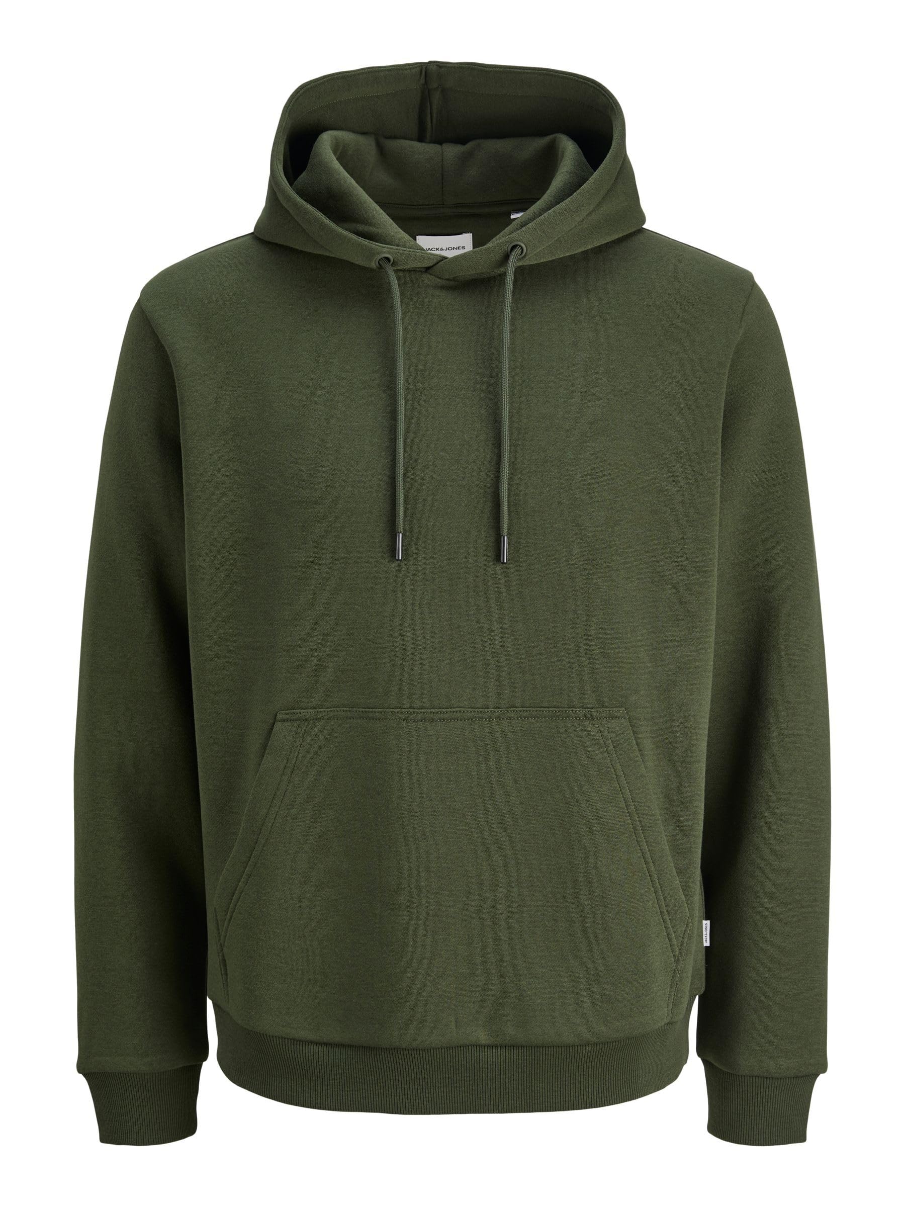 Jack & Jones Men's Green (Duffel Bag) Jjebradley Sweat Hood Noos Pls Hoodie, 4XL