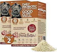 Vista 12 de Fidobiotics Good Guts for Lil Mutts - Probiótico para perros, miles de millones de UFC, 11 cepas, 5 enzimas digestivas, 2 prebióticos, salud