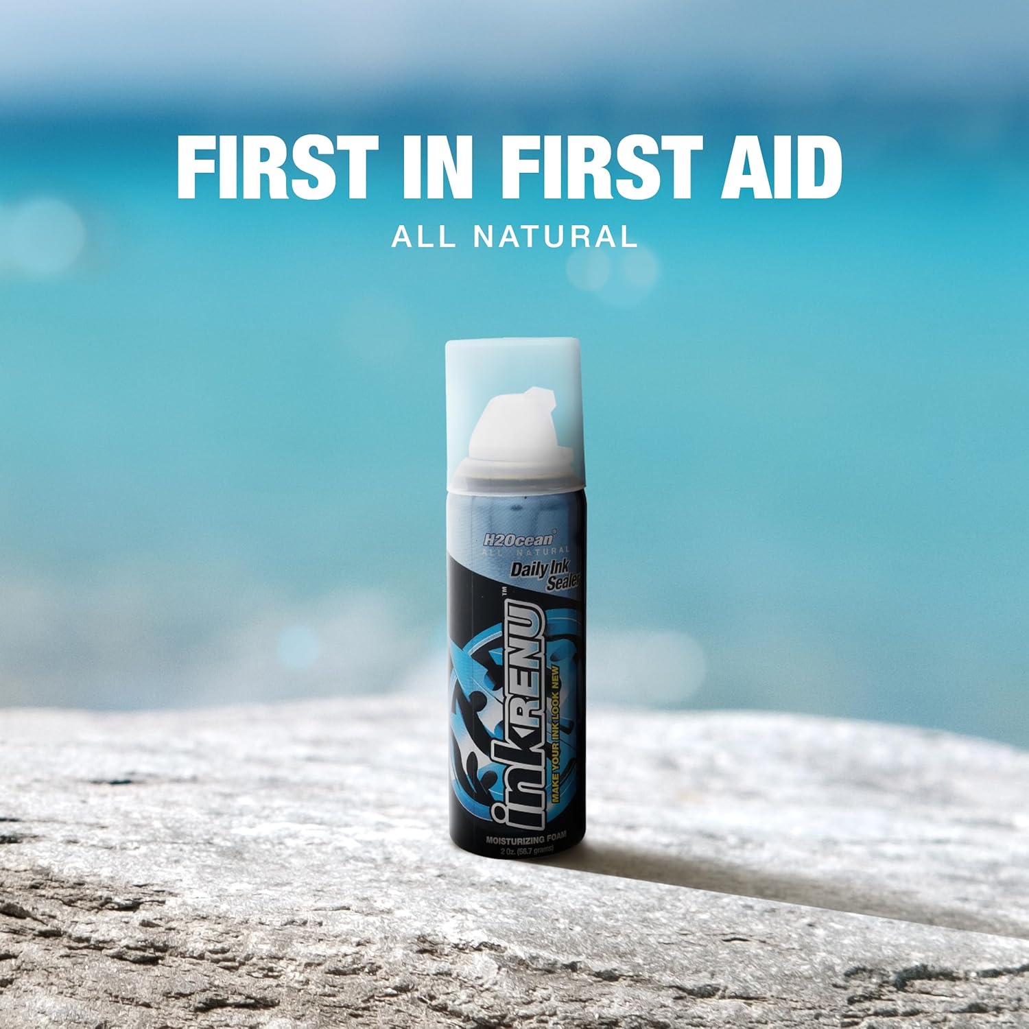 H2Ocean InkRenu Color Enhancing Tattoo Moisturizing Foam - Tattoo Brightener, Enhancer & Moisturizer for Tattoo Care - Tattoo Aftercare Lotion to Revive & Renew Tattoos - 2 oz - Image 5