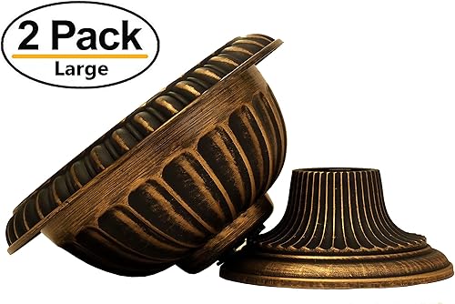 Miniatura 10 de Maceta de urna elegante con aspecto rústico (2 unidades) maceta para uso en interiores y exteriores con base ancha para jardín, patio, oficina,