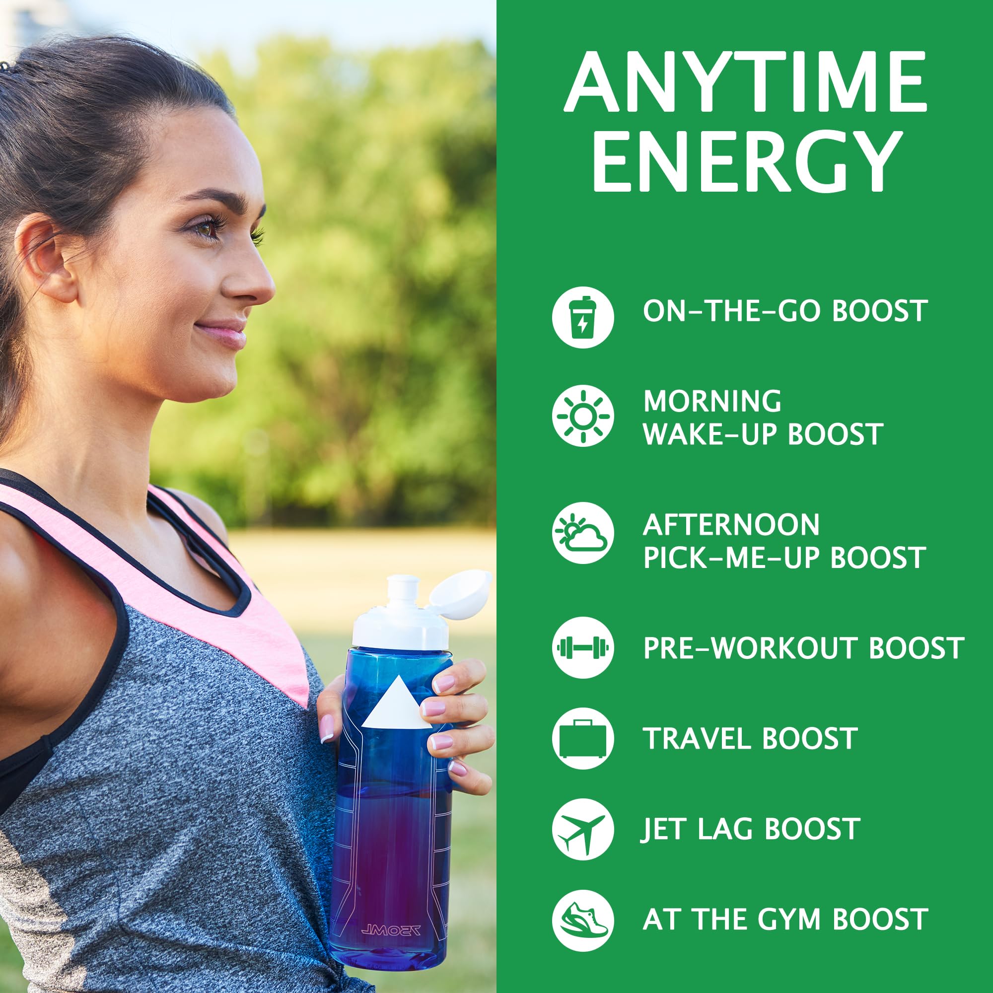 Let'z Go Clean Energy Drink Mix – Natural Caffeine Packets, Vitamins C + D, Electrolytes, Sugar-Free, Zero Calories | Anytime Energy | 15 Count (Mixed Berry) — Amazon image 5