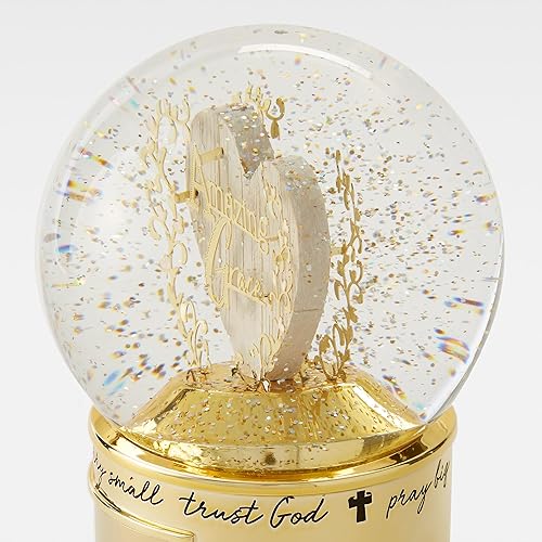 Miniatura 7 de THINGS REMEMBERED Globo de nieve musical con grabado Amazing Grace, reproduce música increíble gracia, hermoso y único regalo (personalización