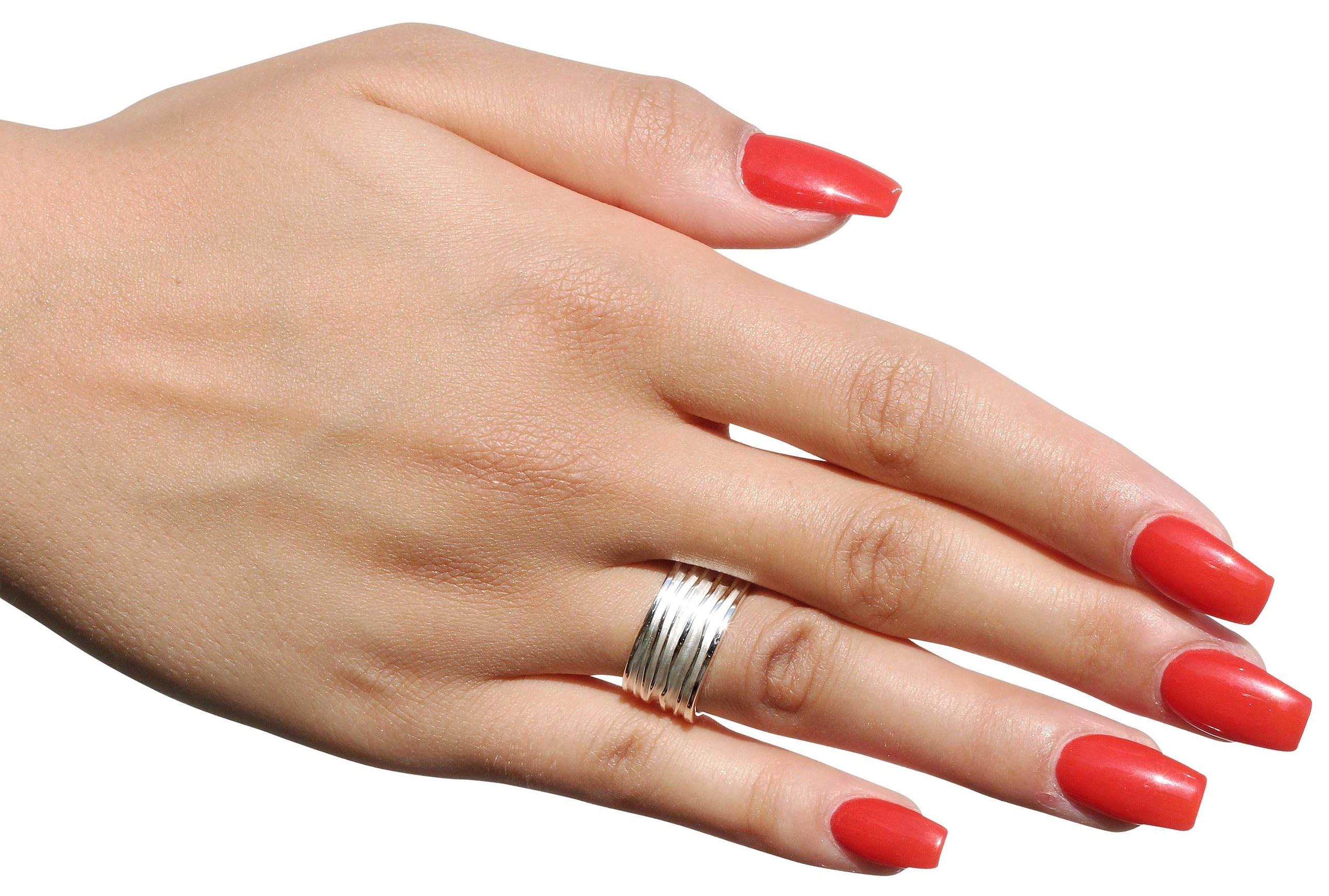 SILBERMOOS XL XXL Ringe in großen Größen Ring Damenring Herrenring Partnerring Bandring glänzend matt breit Sterling Silber 925 Größe 64, 66, 68, 70