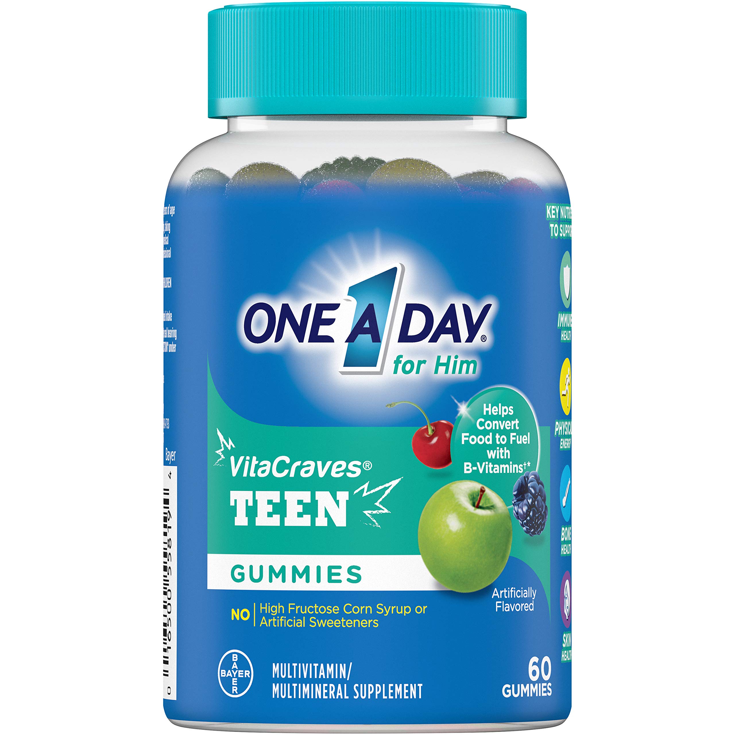 One A Day Teen for Him Multivitamin Gummies, Supplement with Vitamin A