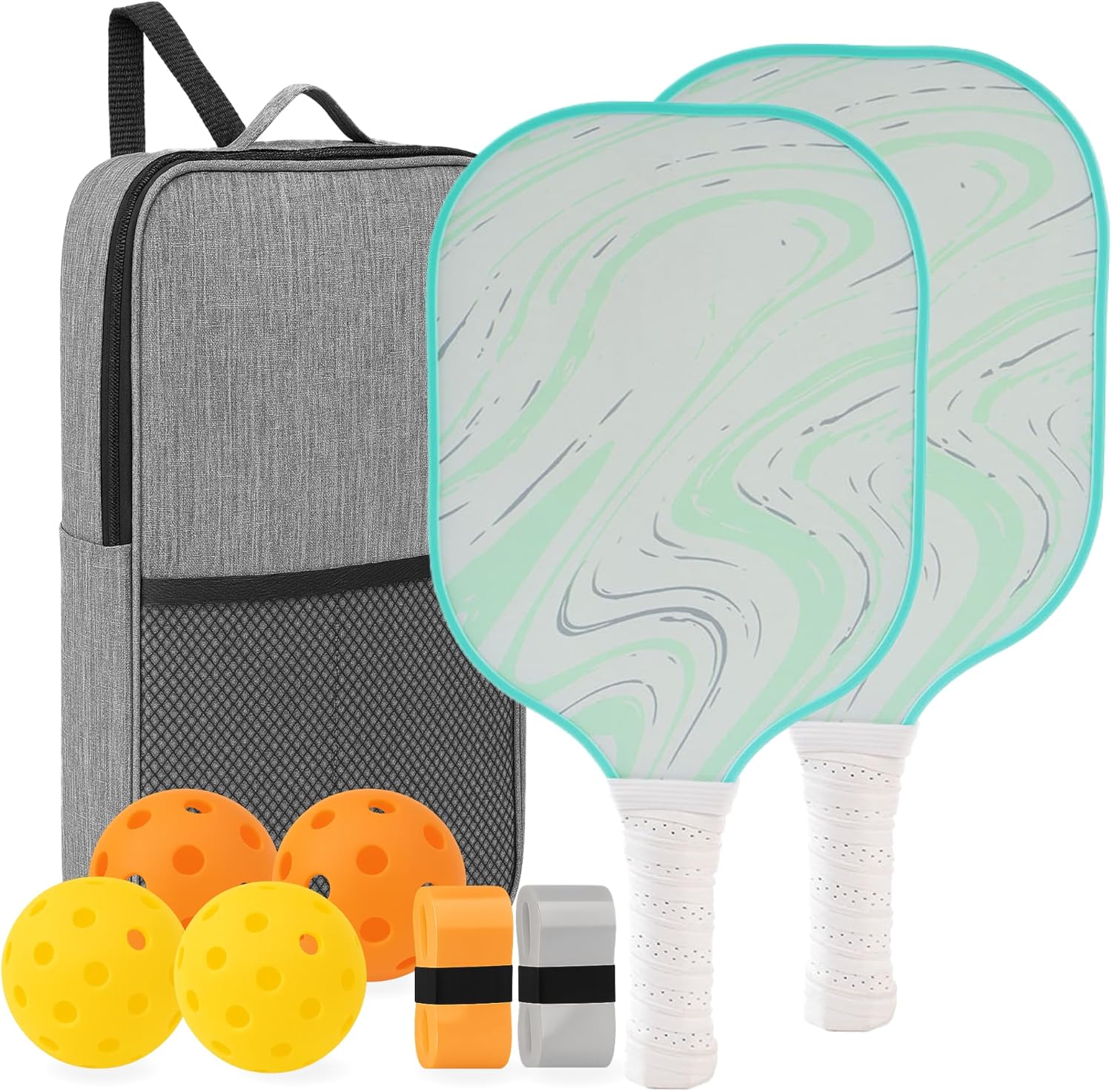 Pickleball Paddles, USAPA Approved Fiberglass Surface Pickleball Set with Pickleball Rackets, Pickleball Paddles Set ​for Men Women