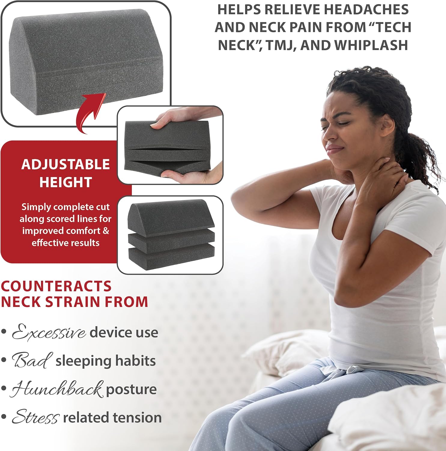 Core Products Apex Premium Orthosis Cervical Traction Device - Neck Stretcher & Shoulder Relaxer - Gentle Neck Traction Device for Spinal Health, Alignment & Neck Pain Relief -Mild Support