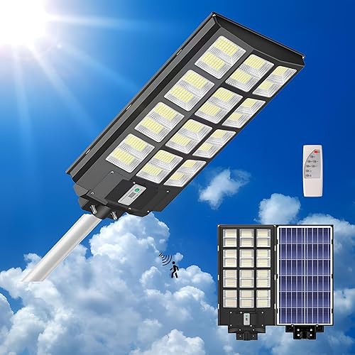 Miniatura 11 de Luz solar de calle de 1000-8000 W para exteriores, lámpara de estacionamiento comercial de 6500 K, del atardecer al amanecer, luz de inundación