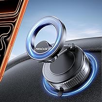Miracase Porta Cellulare Auto per Magsafe (Ventosa Ultra Potente) 2026 Supporto Telefono Auto Magnete con Rotazione a 360° per iPhone 17 16 15 14 13 12 Pro Max e Altri Smartphone Nero
