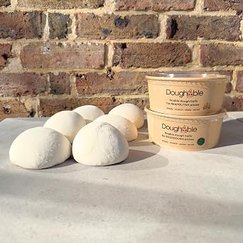 6 Sourdough Pizza Dough Balls – Caputo 00 Flour – 280g - Includes Proving Pots and Semolina