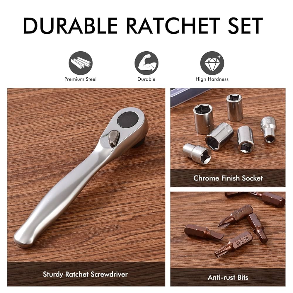 Amazon.com: COTOUXKER Mini Ratchet Set, Right Angle