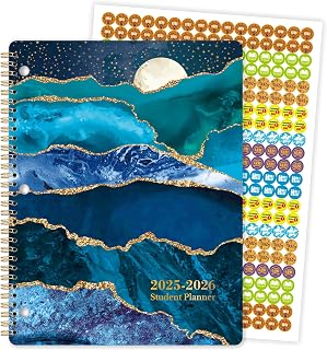 2025-2026 Student Planner - Monthly and Weekly School Planner 2025-2026, JUL.2025- JUN.2026, 9" x 11", 3-Hole Punched & 368 Stickers, Perfect for High School & College Students