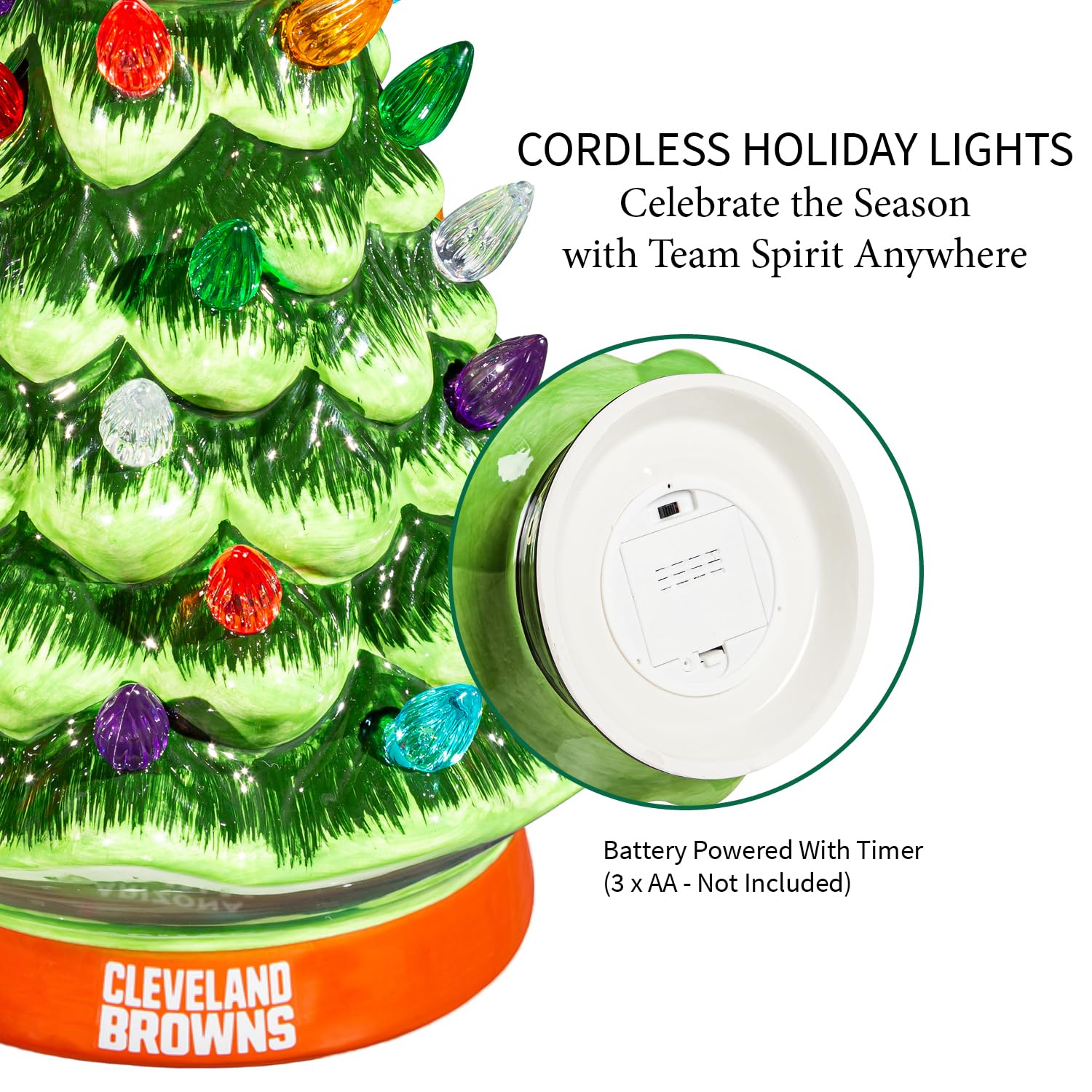 Amazon.com: NFL Cleveland Browns Ceramic Christmas Trees That