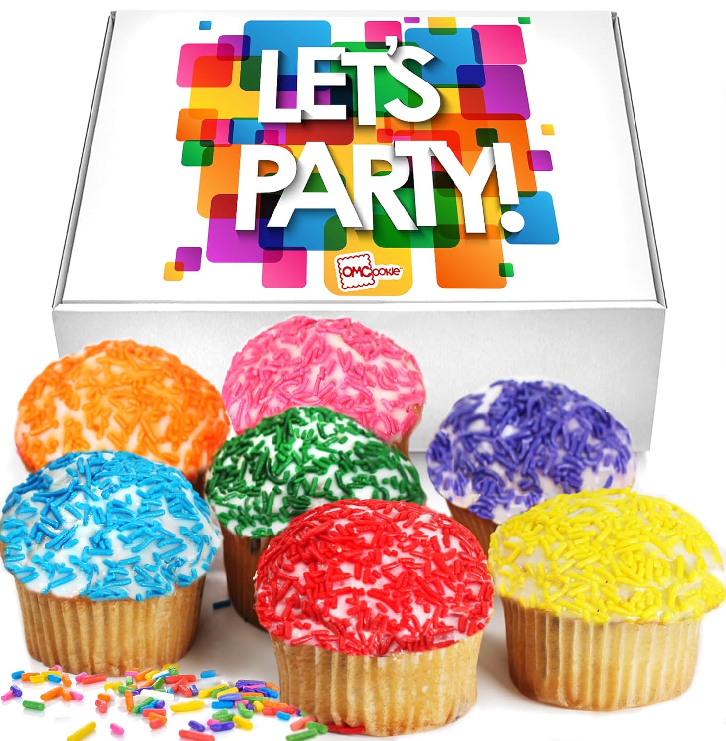 Cupcakes Assorted Colors Sprinkle Large Celebration