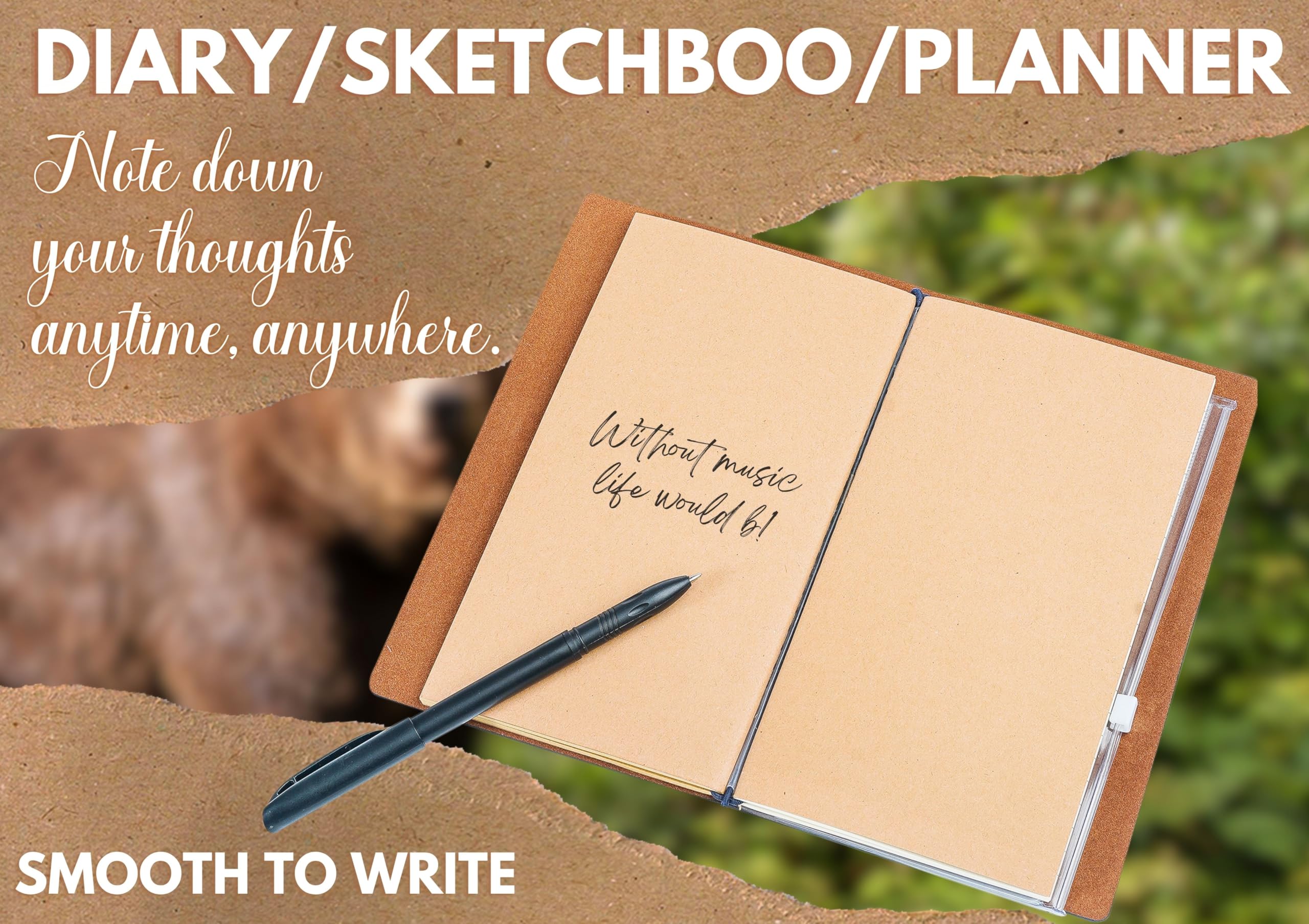 InnoBeta Bear Gifts for Women/Men, Gifts for Bear Lover, Bear Journal, Notebook, Sketchbook, Travel Diary, 7.8x5 Inches